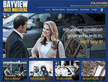 Tablet Screenshot of bayviewautowreckers.com